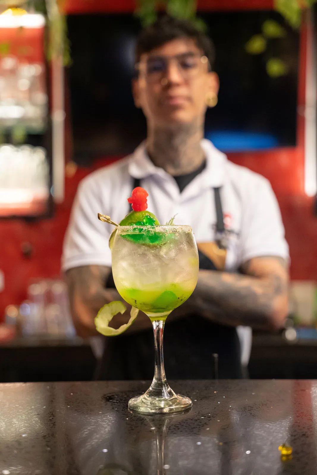 Coctel exótico de la casa
