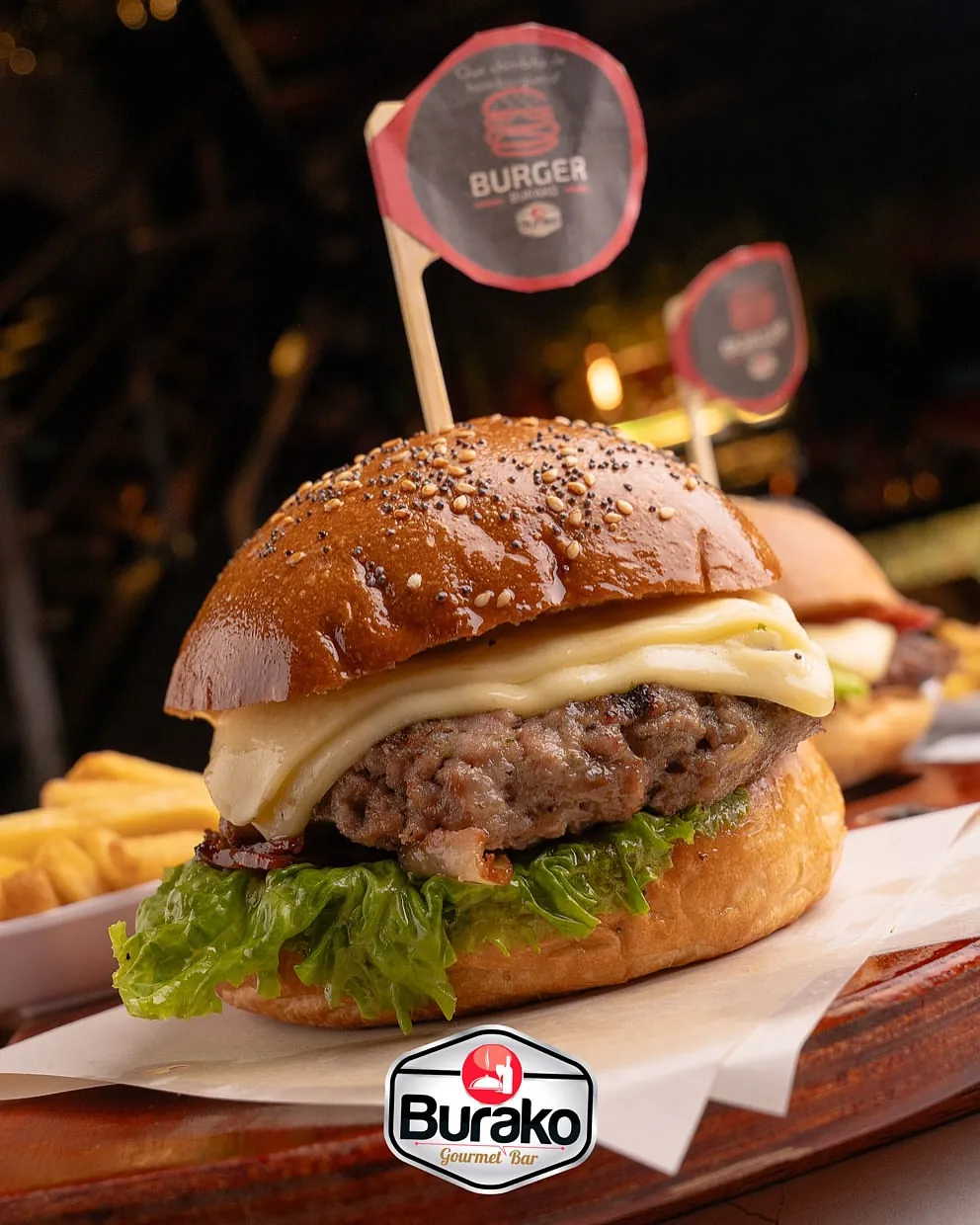Promoción de hamburguesas gourmet Burako